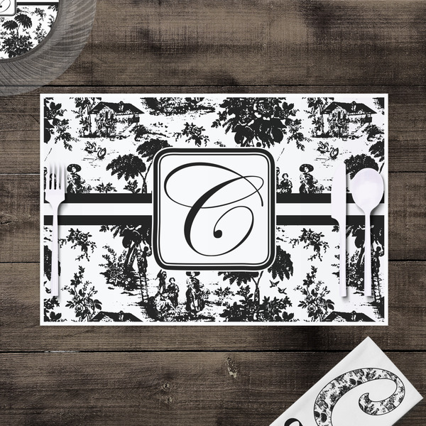 Toile Disposable Paper Placemat - In Context
