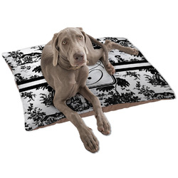 Toile Dog Bed - Large w/ Initial