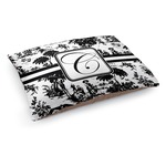 Toile Dog Bed - Medium w/ Initial