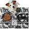 Toile Dog Food Mat - Medium LIFESTYLE