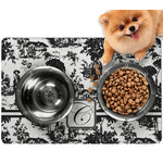 Toile Dog Food Mat - Small w/ Initial
