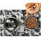 Toile Dog Food Mat - Small LIFESTYLE