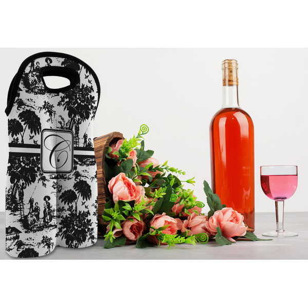 Toile Double Wine Tote - LIFESTYLE (new)