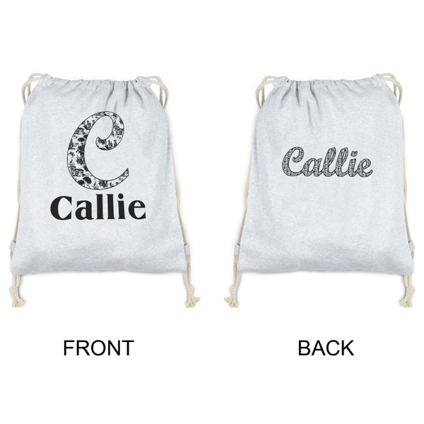 Toile Drawstring Backpacks - Sweatshirt Fleece - Double Sided - APPROVAL