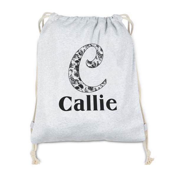 Custom Toile Drawstring Backpack - Sweatshirt Fleece - Double Sided (Personalized)