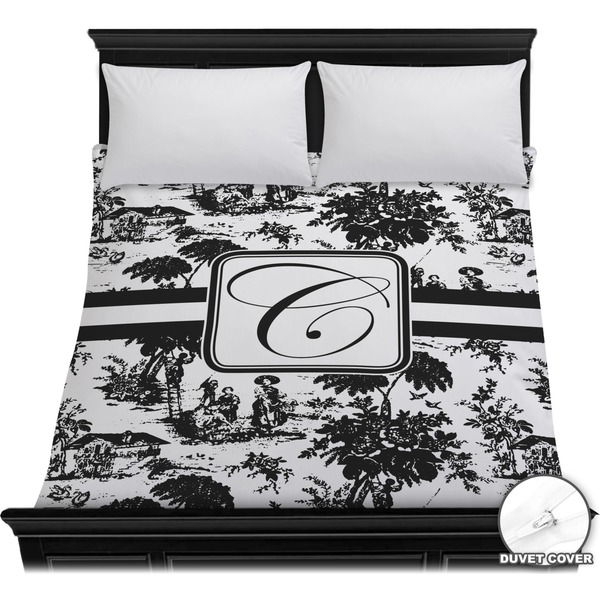 Custom Toile Duvet Cover - Full / Queen (Personalized)