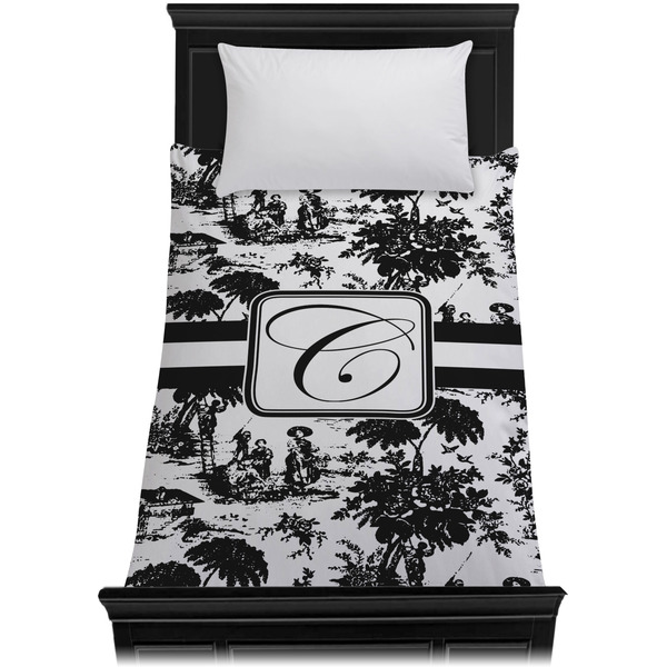 Toile Duvet Cover - Twin - On Bed - No Prop