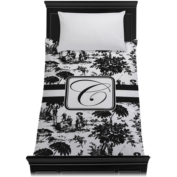 Toile Duvet Cover - Twin XL - On Bed - No Prop