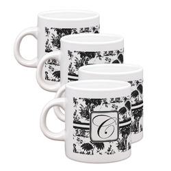 Toile Single Shot Espresso Cups - Set of 4 (Personalized)