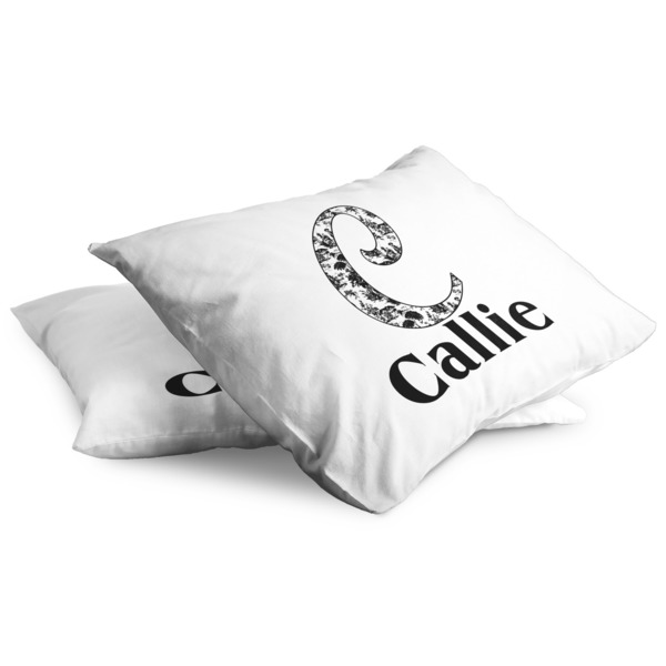 Toile Full Pillow Case - TWO (partial print)