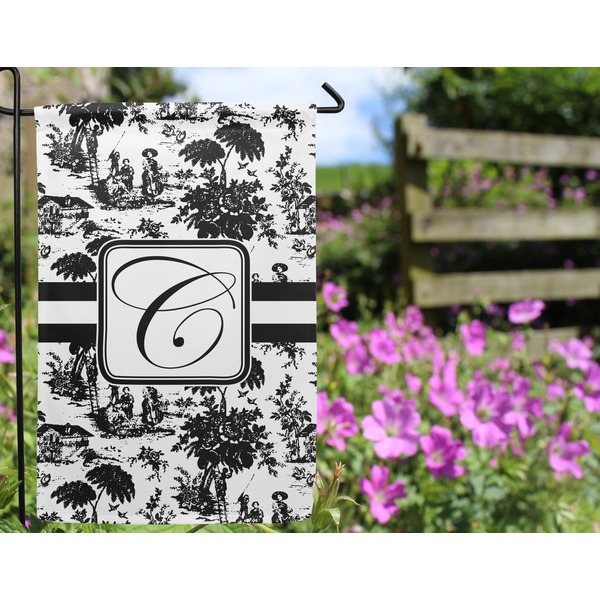 Toile Garden Flag - Outside In Flowers