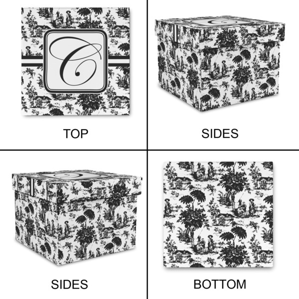 Toile Gift Boxes with Lid - Canvas Wrapped - Large - Approval