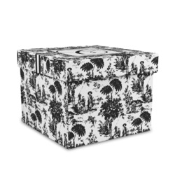 Toile Gift Box with Lid - Canvas Wrapped - Medium (Personalized)