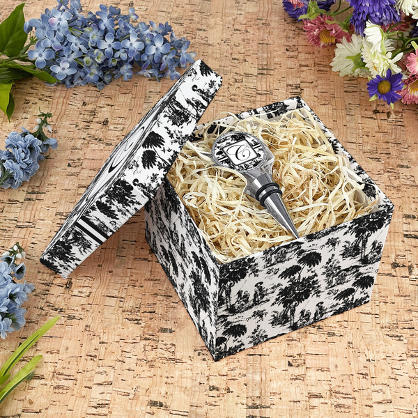 Toile Gift Boxes with Lid - Canvas Wrapped - Medium - In Context