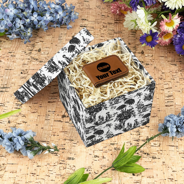 Toile Gift Boxes with Lid - Canvas Wrapped - Small - In Context
