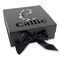 Toile Gift Boxes with Magnetic Lid - Black - Front (angle)