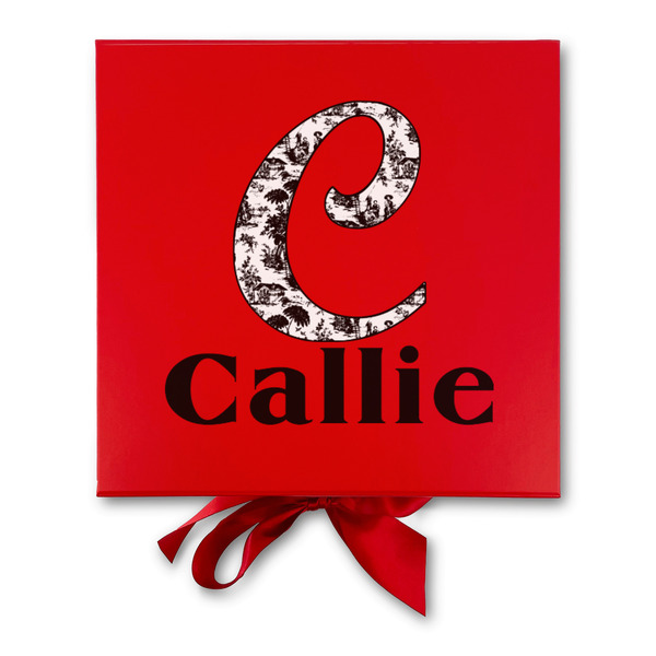 Toile Gift Boxes with Magnetic Lid - Red - Approval