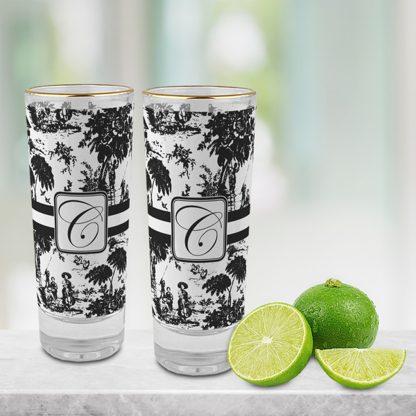 Toile Glass Shot Glass - 2 oz - LIFESTYLE