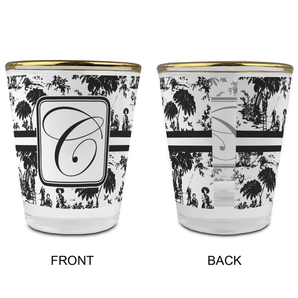 Toile Glass Shot Glass - with gold rim - APPROVAL