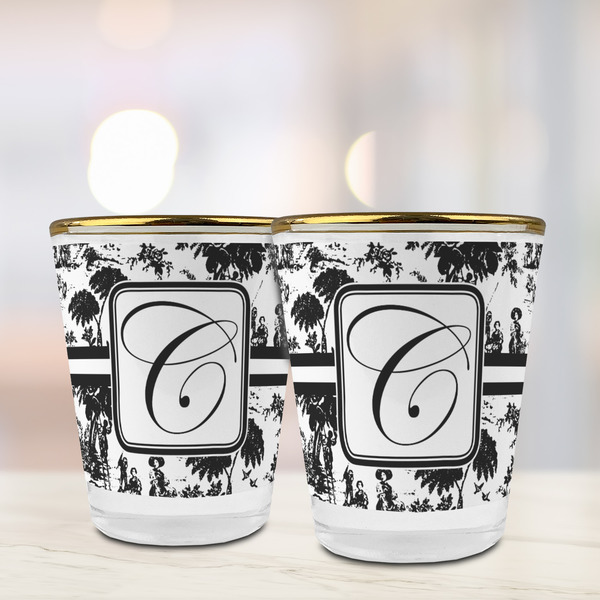 Toile Glass Shot Glass - with gold rim - LIFESTYLE