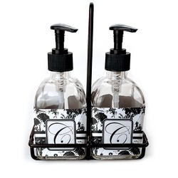 Toile Glass Soap & Lotion Bottle Set (Personalized)