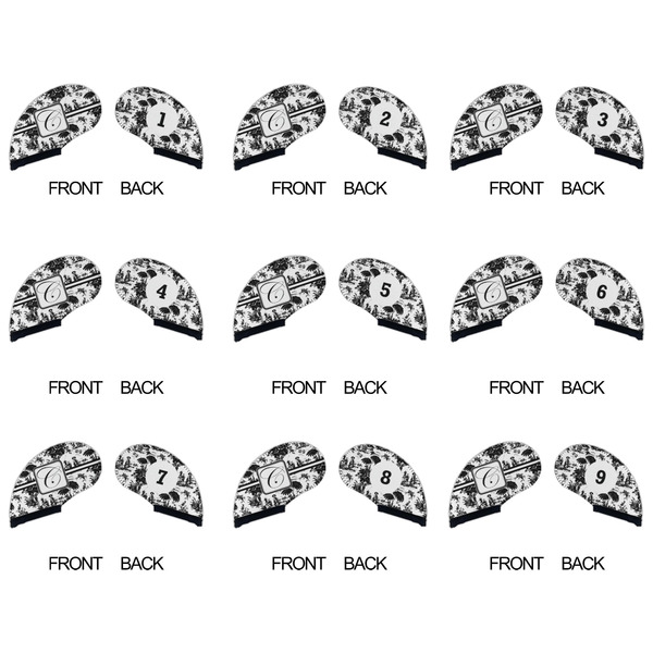 Toile Golf Club Covers - APPROVAL (set of 9)