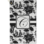 Toile Golf Towel - Poly-Cotton Blend - Small w/ Initial