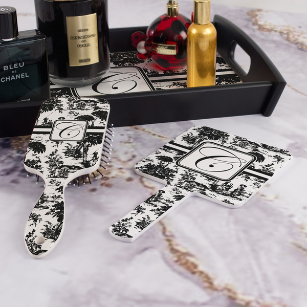 Toile Hair Brush and Hand Mirror - Bathroom Scene
