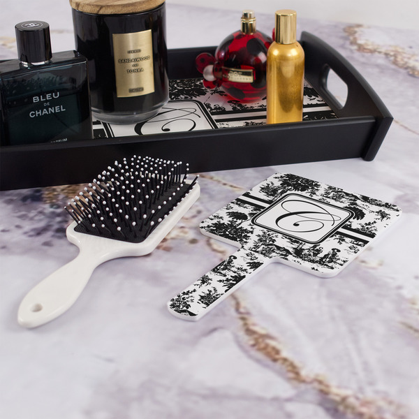 Toile Hand Mirror - With Hair Brush