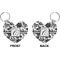 Toile Heart Keychain (Front + Back)