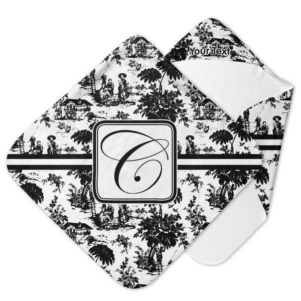 Custom Toile Hooded Baby Towel (Personalized)