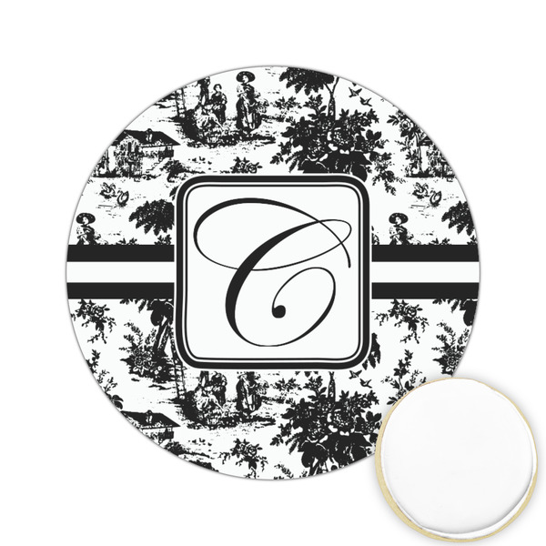 Custom Toile Printed Cookie Topper - 2.15" (Personalized)