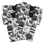 Toile Jersey Bottle Cooler - Set of 4 (Personalized)