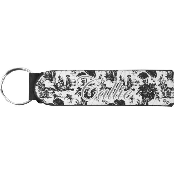 Custom Toile Neoprene Keychain Fob (Personalized)