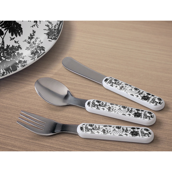 Toile Kids Flatware w/ Plate