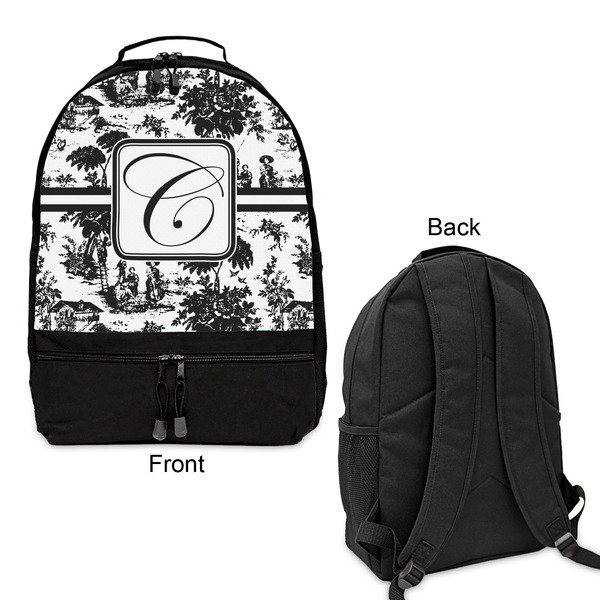 Toile Large Backpack - Black - Front & Back View