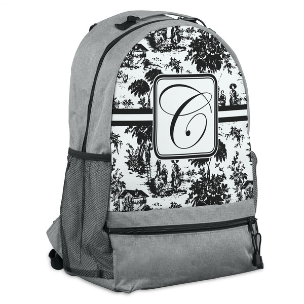 Custom Toile Backpack - Grey (Personalized)