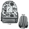 Toile Large Backpack - Gray - Front & Back View