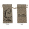 Toile Large Burlap Gift Bags - Front & Back