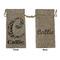 Toile Large Burlap Gift Bag - Front & Back (Personalized)