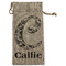 Toile Large Burlap Gift Bags - Front