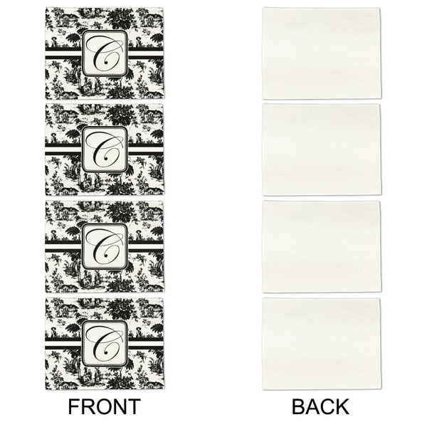 Toile Linen Placemat - APPROVAL Set of 4 (single sided)