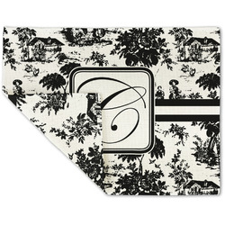 Toile Double-Sided Linen Placemat - Single w/ Initial