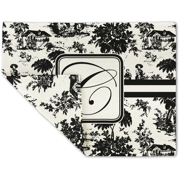 Toile Linen Placemat - Folded Corner (double side)