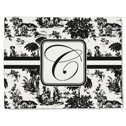 Toile Single-Sided Linen Placemat - Single w/ Initial