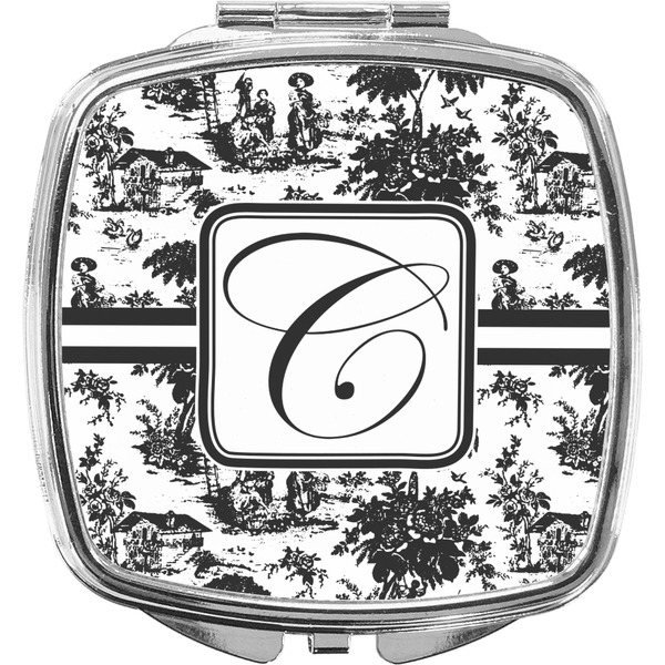 Custom Toile Compact Makeup Mirror (Personalized)