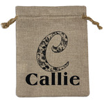 Toile Medium Burlap Gift Bag - Front (Personalized)