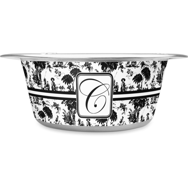 Custom Toile Stainless Steel Dog Bowl - Large (Personalized)