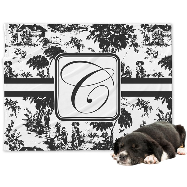 Custom Toile Dog Blanket (Personalized)