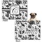 Toile Microfleece Dog Blanket - Regular - Front & Back